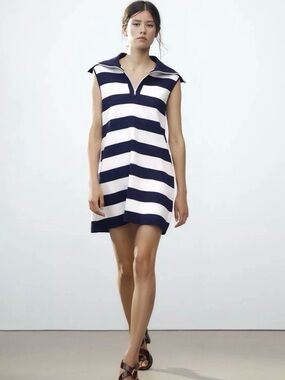 ZARA ❗️NEW STRIPED KNIT MINI DRESS MULTICOLOR SIZE LARGE REF:9598/081